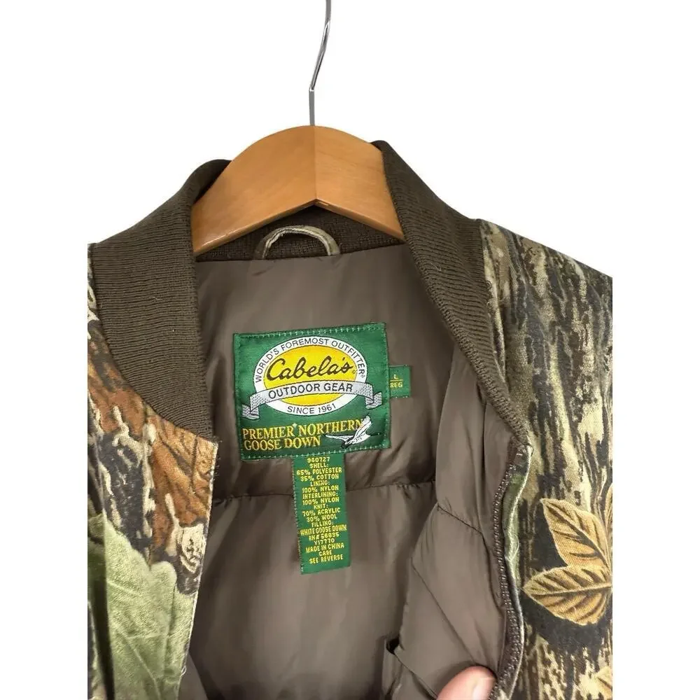 cabelas outdoor gear premier northern goose down coat Realtree‎ Camo kids large